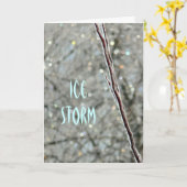 Grußkarte, "DER EISSTORM KAM" (FOTOGRAFIE) Karte (Gelbe Blume)