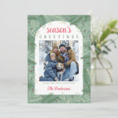 Grußkarte der Foto Season Feiertagskarte (Stehend Vorderseite)