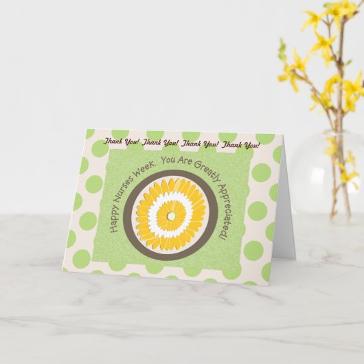 Grußkarte der glücklichen Krankenwoche Karte (Gelbe Blume)