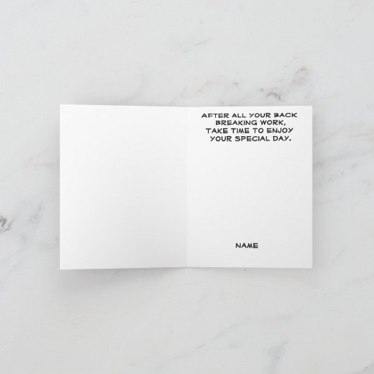 Grußkarte der Goldenen Spine Silhouette Karte (Innenseite)