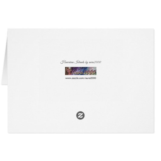 Grußkarte der Hawaiianischen Inseln (Rückseite Horizontal)