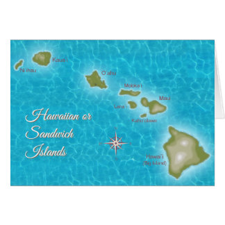 Grußkarte der Hawaiianischen Inseln