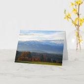 Grußkarte der Herbstbäume vor den Bergen Karte (Gelbe Blume)