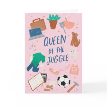 Grußkarte der Königin der Juggler Mutter