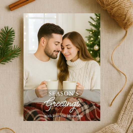 Grußkarte der Minimalistischen Foto-Jahreszeit Einladung