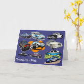 Grußkarte der Polizeiwoche 3 Karte (Gelbe Blume)