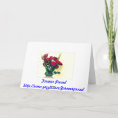 Grußkarte der roten Wildblume Dankeskarte (Rückseite)