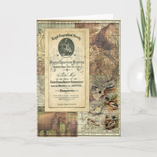 Grußkarte der Royal Geographic Society Karte (Vorderseite)