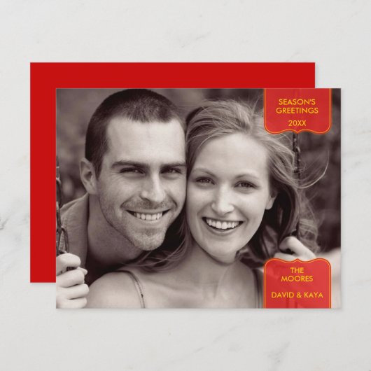 Grußkarte der Saison Feiertagskarte (Vorne/Hinten)