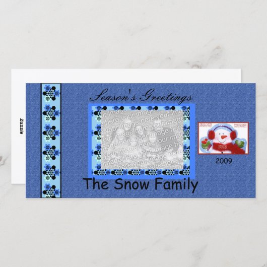 Grußkarte der Saison Feiertagskarte (Vorne/Hinten)