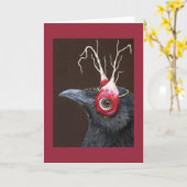 Grußkarte der Sonnenkrähe mit Jemma der Krähe Karte (Gelbe Blume)