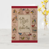 Grußkarte der Vintagen Ehefrau Muttertagskarte Karte (Gelbe Blume)