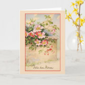 Grußkarte der Vintagen französischen Mutter Karte (Gelbe Blume)