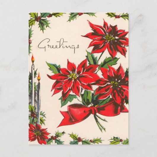 Grußkarte der Vintagen Jahreszeit Feiertagspostkarte (Vorderseite)