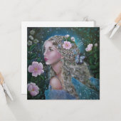 Grußkarte der Wilden Rose Karte (Vorderseite/Rückseite Beispiel)