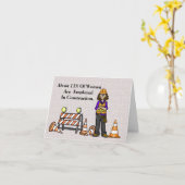 Grußkarte des Bauarbeiters Karte (Gelbe Blume)