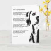 Grußkarte des Dalmatiners Dog Comforter Poesie Karte (Gelbe Blume)