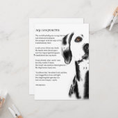Grußkarte des Dalmatiners Dog Comforter Poesie Karte (Vorderseite/Rückseite Beispiel)
