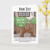 Grußkarte des Dog-Parks Karte (Gelbe Blume)