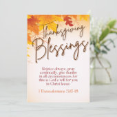 Grußkarte des Erntedanks mit Bibelverse Feiertagskarte (Stehend Vorderseite)