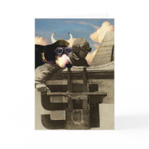 Grußkarte des fliegenden Hundes