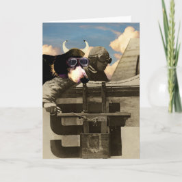 Grußkarte des fliegenden Hundes Karte