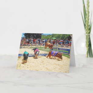 Grußkarte des fliegenden Schweins Karte