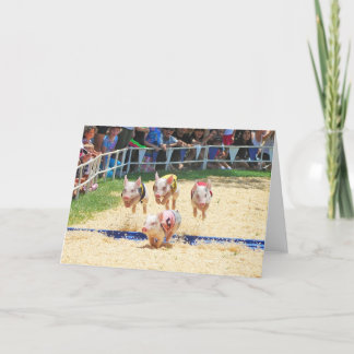 Grußkarte des fliegenden Schweins Karte