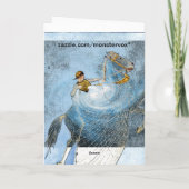 Grußkarte des Flügelpferdes Karte (Rückseite)
