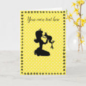 Grußkarte des Froschdrucks Karte (Gelbe Blume)