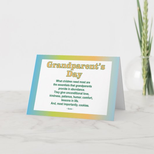 Grußkarte des Großeltern-Tag 2 Karte (Vorderseite)