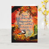 Grußkarte des Herbsttanzes Blätter Karte (Gelbe Blume)