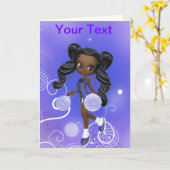 Grußkarte des hübschen afrikanischen Chefköchlers Karte (Gelbe Blume)