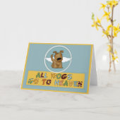 Grußkarte des Hundes für das Beileid des Hundes Karte (Gelbe Blume)