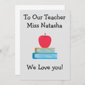 Grußkarte des Lehrers Einladung (Vorne/Hinten)