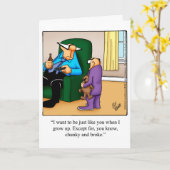 Grußkarte des lustigen Vaters Karte (Gelbe Blume)