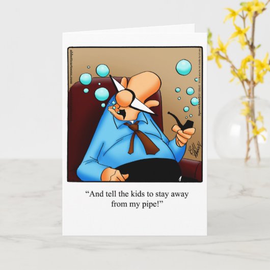 Grußkarte des lustigen Vaters Karte (Gelbe Blume)