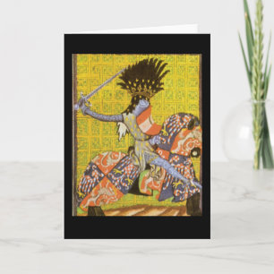 Grußkarte des mittelalterlichen Ritters Karte