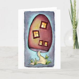 Grußkarte des Mushroom House Karte