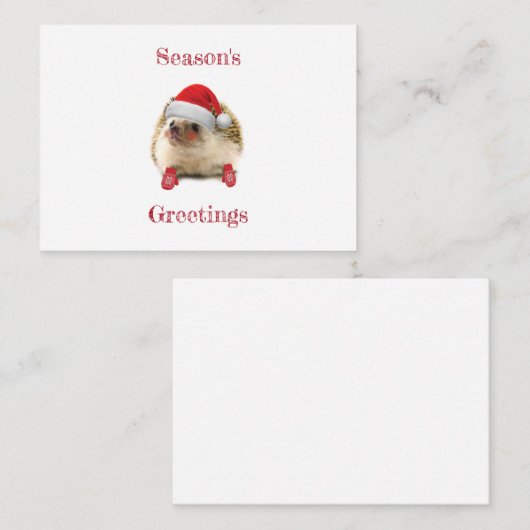 Grußkarte des niedlichen Igels der Saison Mitteilungskarte (Vorne/Hinten)