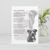 Grußkarte des Pit Bull Dog Begleiterin Geschenk fü Karte (Stehend Vorderseite)