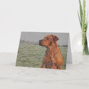 Grußkarte des roten Labradors Karte