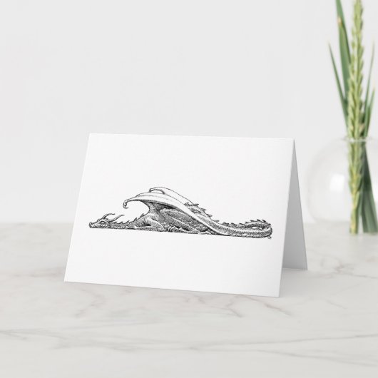 Grußkarte des schlafenden Drachen Karte (Vorderseite)