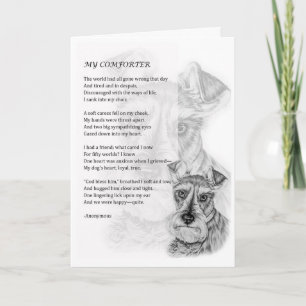 Grußkarte des Schnauzer Hundes Elternteil Geschenk Karte