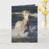 Grußkarte des Seepferdchens Karte (Gelbe Blume)