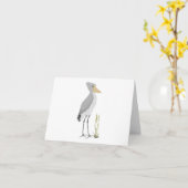 Grußkarte des Shoebill Stork Karte (Gelbe Blume)