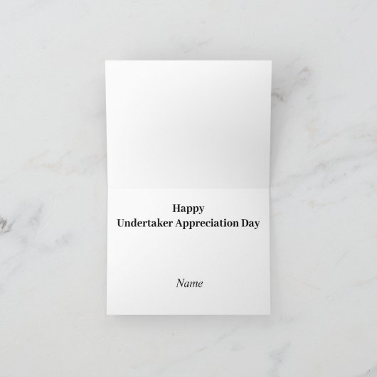 Grußkarte des Undertaker Appreciator Day Karte (Innenseite)