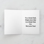 Grußkarte des Vintagen Vaters Karte (Innenseite)