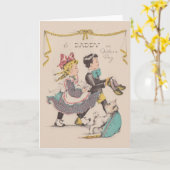 Grußkarte des Vintagen Vaters Karte (Gelbe Blume)