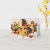 Grußkarte des Vintagen Vaters Karte (Gelbe Blume)